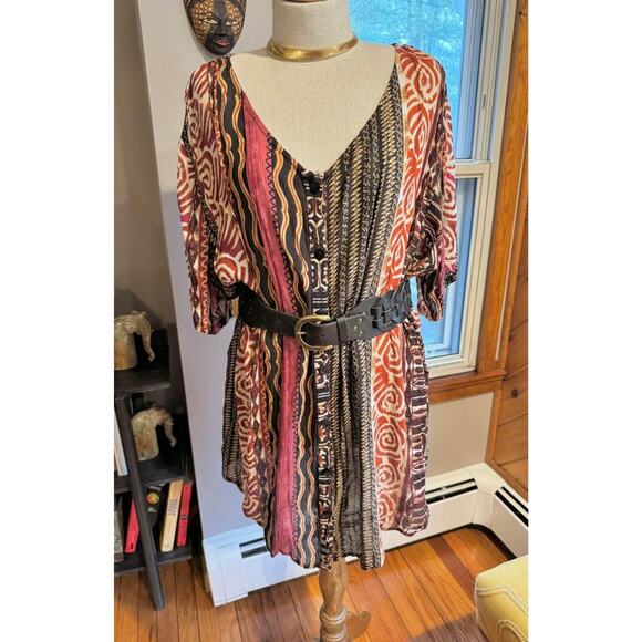Vintage Oversized Tribal Patterned Shirt/Dress - Picture 1 of 7
